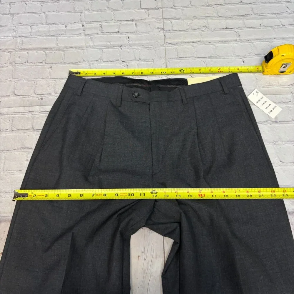 NWT Lauren Ralph Lauren Men Pleated Wool Blend Dress Pants 36x34 Gray D119 -26
